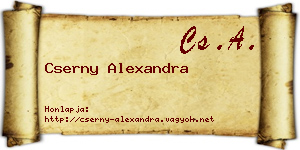 Cserny Alexandra névjegykártya