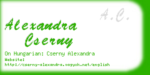 alexandra cserny business card